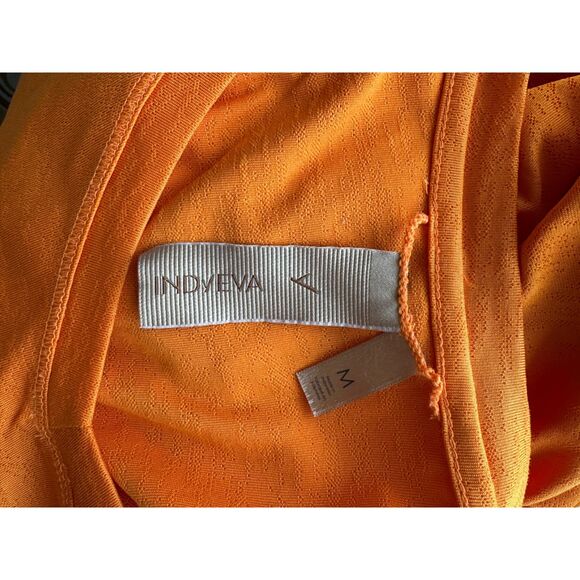 INDVEVA Women's Lua V Neck Clementine Rolled Sleeve Short Sleeve T Shirt Size M - Picture 7 of 10